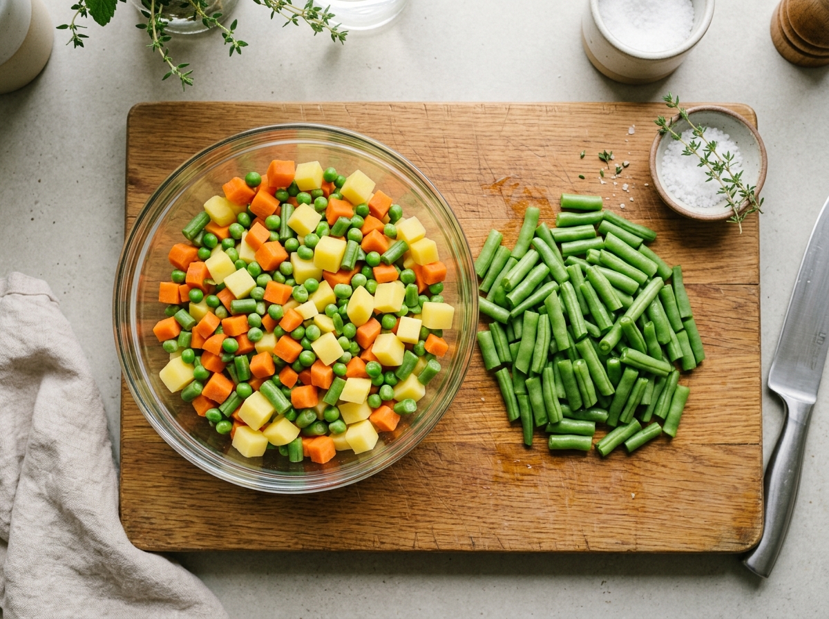 Beans and Mixed Veg